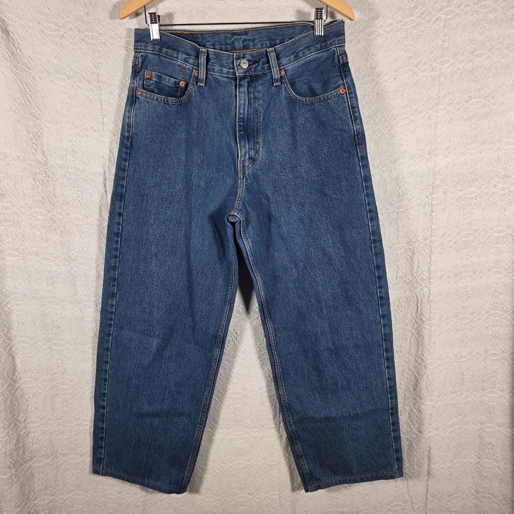 Levis 578 Baggy Jeans Mens 30x26 Medium Wash Blue Loose Fit Wide Leg Denim
